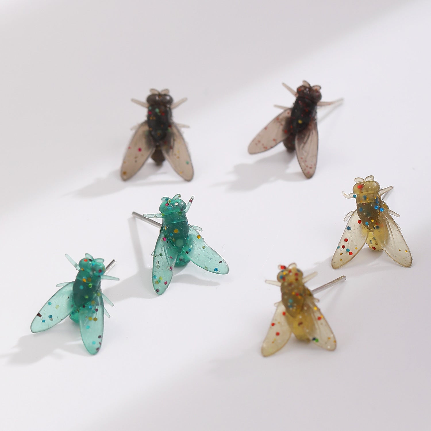 Wholesale Simulated Fly Earrings For Women Resin Funny Prank Insect Jewelry Party Wear