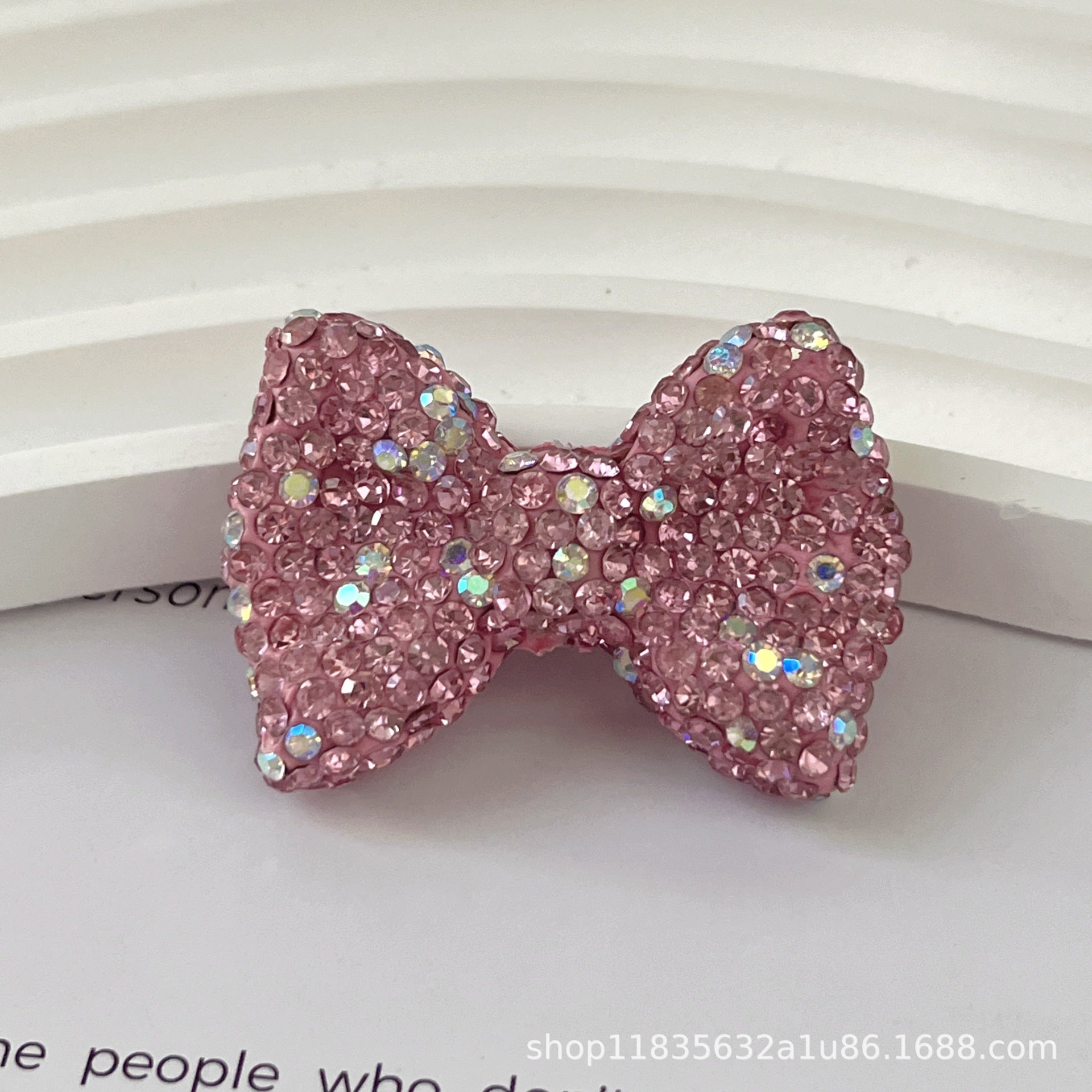 Wholesale 10pcs colored bow-tie shaped crystal beads