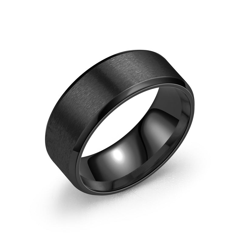 Wholesale Titanium Steel Frosted Ring