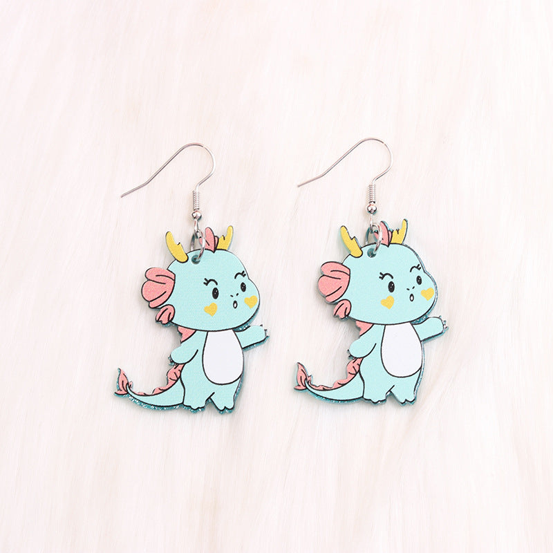 Wholesale Valentine's Day Leather Jacket Acrylic Earrings