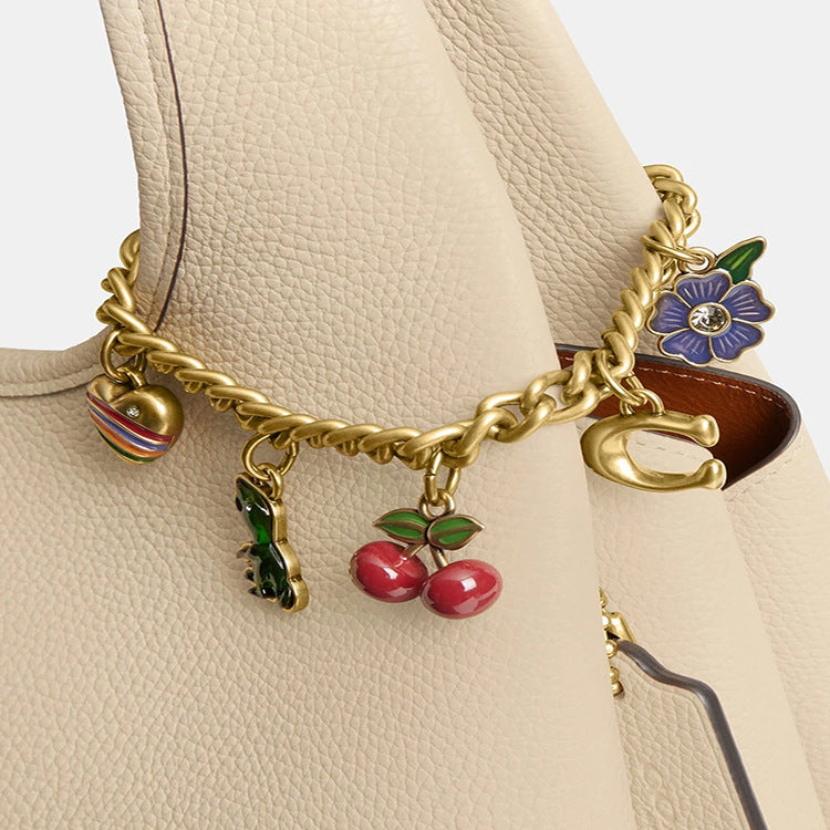 Wholesale Cherry Strawberry Bag Chain Cherry Dinosaur Crossbody Bag Keychain