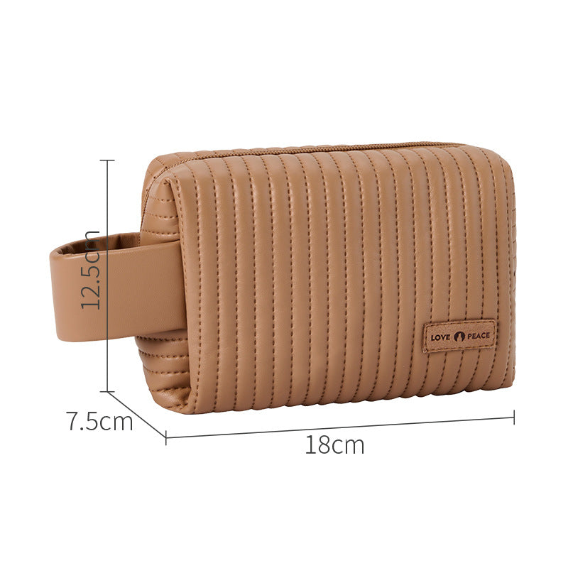 Wholesale Leather Handheld Travel Toiletry Bag