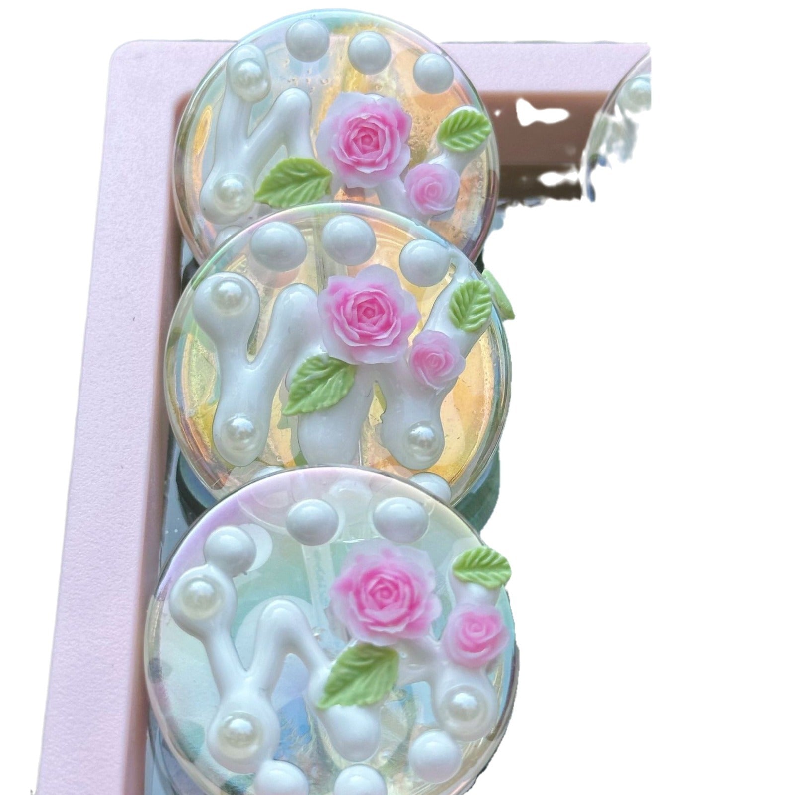 Wholesale 10PCS Flower Round Cake Color Plated Special Shaped Beads Acrylic Beads