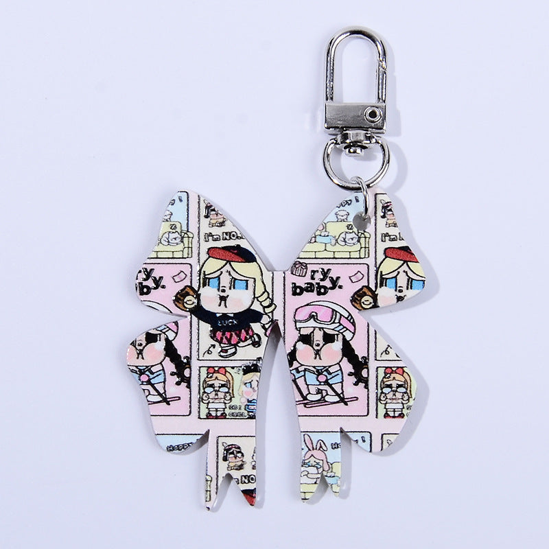 Wholesale 10pcs/ pack bow keychain pendant DIY accessories