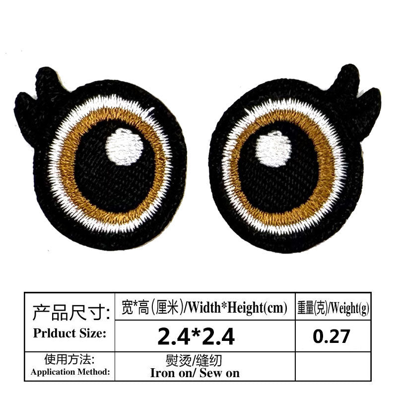Wholesale Handmade Doll Eye Clothing Embroidery DIY Patches