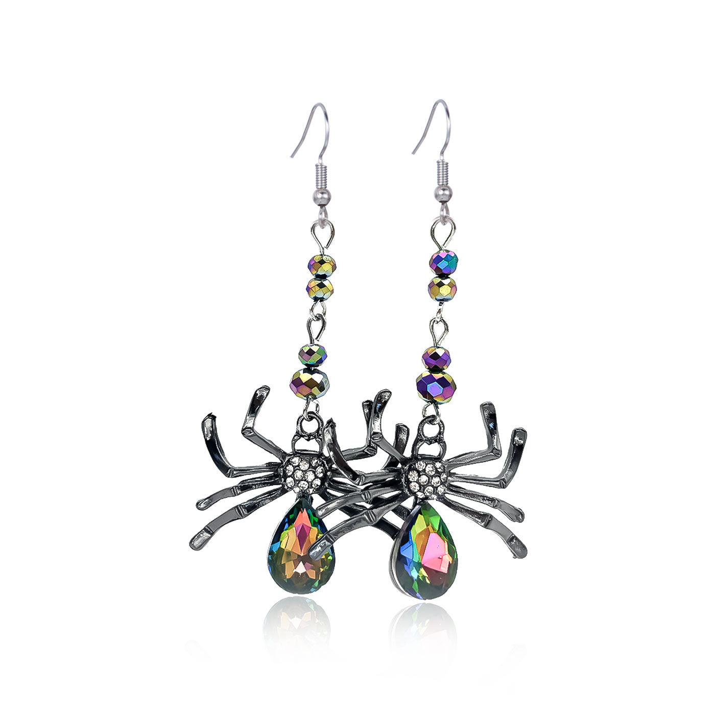 Wholesale   Web Pumpkin Stud Earrings Trendy Rhinestone Cartoon Jewelry Accessory For Party Gift