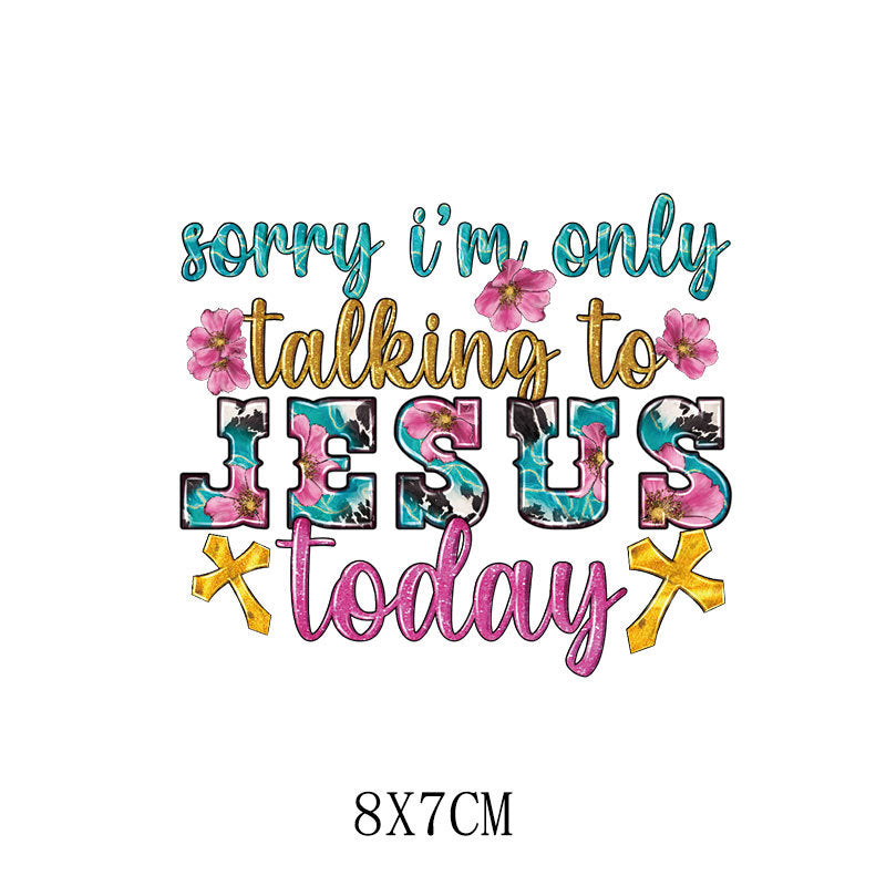 Wholesale  5pcs/pack   Sunflower letter heat transfer sticker pattern     UV DTF Ready to Press Transfers Wraps