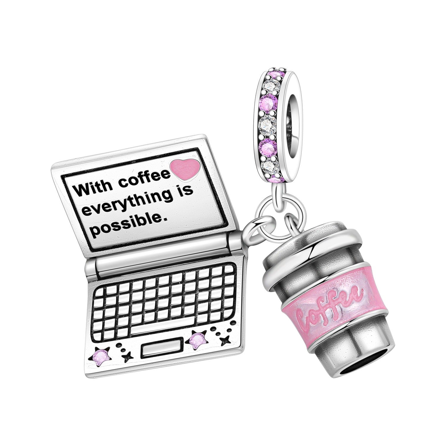 Wholesale Music Sports Series Football Guitar Silver Plated Charms