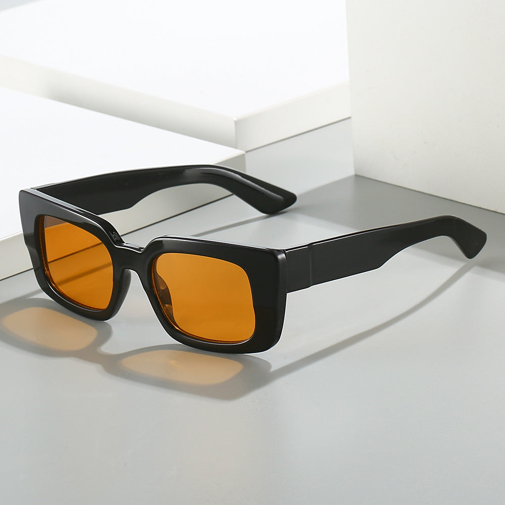 Wholesale Square Fashion Simple Contrast Color Frame Unisex Sunglasses