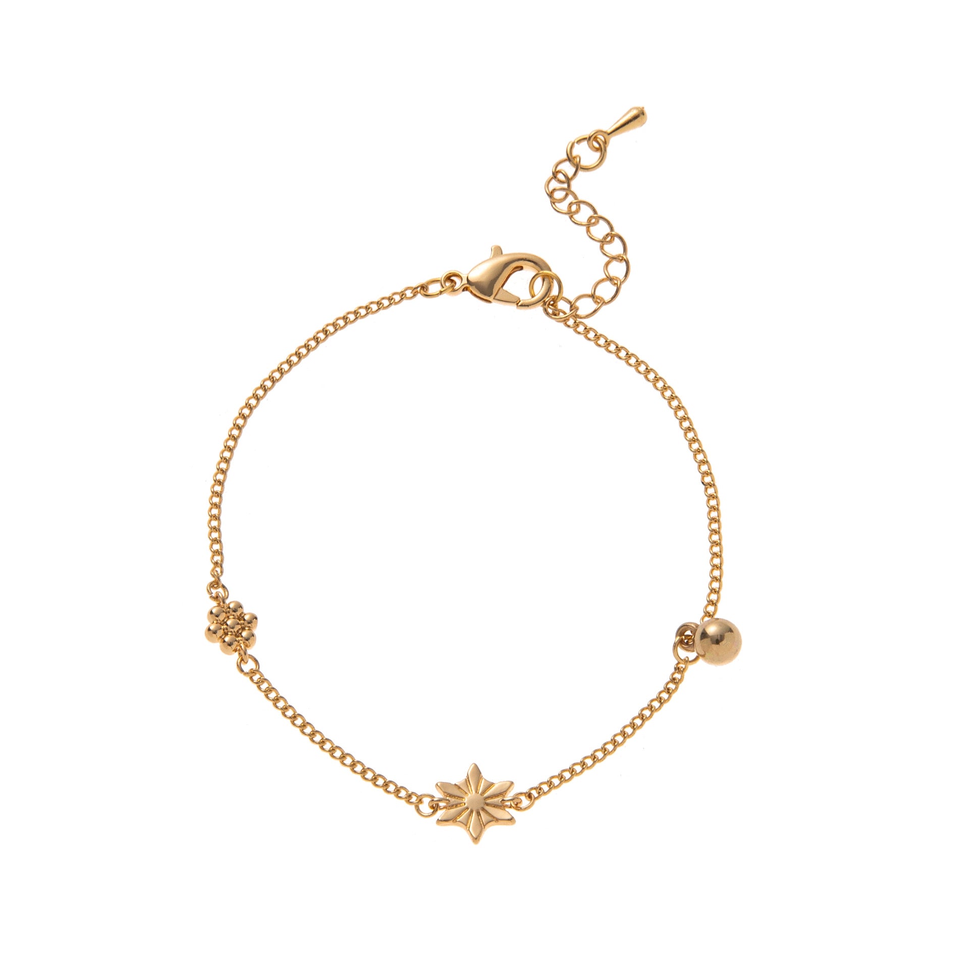 Wholesale jewelry light luxury style love plating zircon gold plated adjustable bracelet