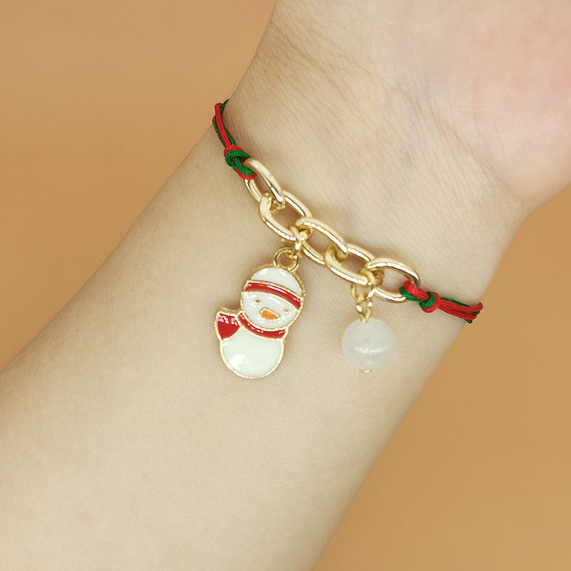 Wholesale Luminous Christmas Alloy Woven Bracelets