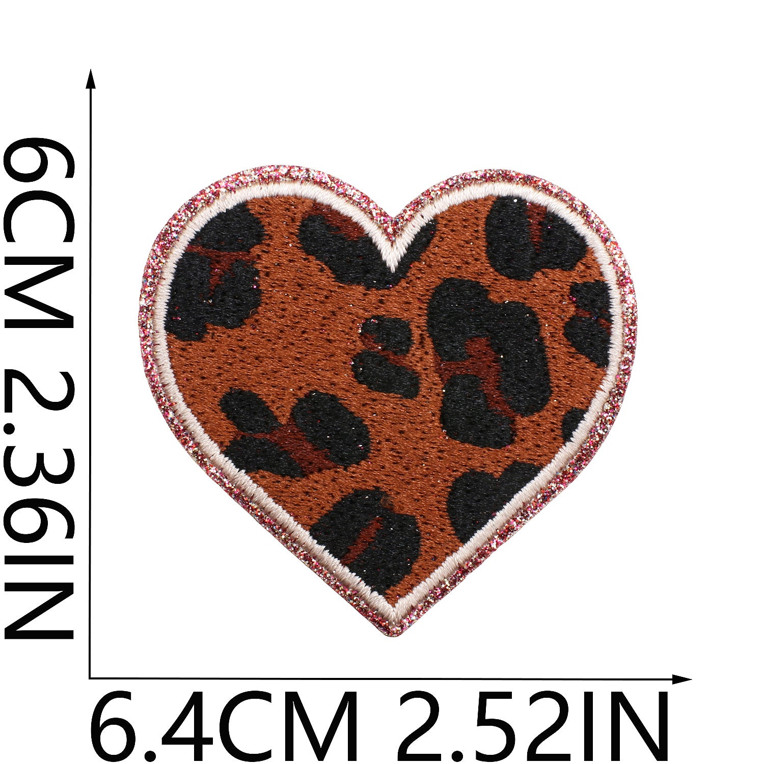 Wholesale Leopard Print Glitter Star Embroidered Patch Polyester Applique For Clothing Bags DIY