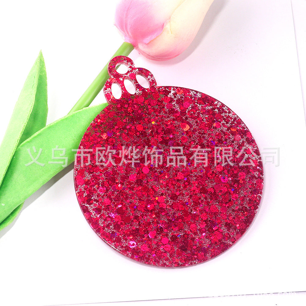 Wholesale 10pcs/ pack Acrylic Christmas Ornaments Decoration DIY Craft Christmas Tree Ornaments Patches