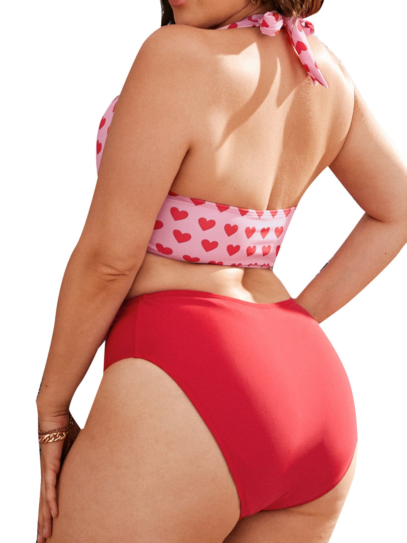 Wholesale Heart Print Bikini Two-piece Swimwear