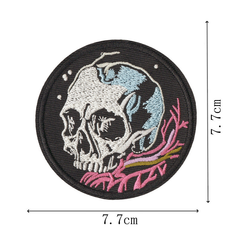 Wholesale 9 Piece Cartoon Crow Ocean Embroidery Patches Iron On Appliques For Towels Home Decor
