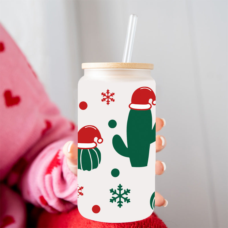 Wholesale Colorful Christmas Series  16oz Cup UV DTF Wraps
