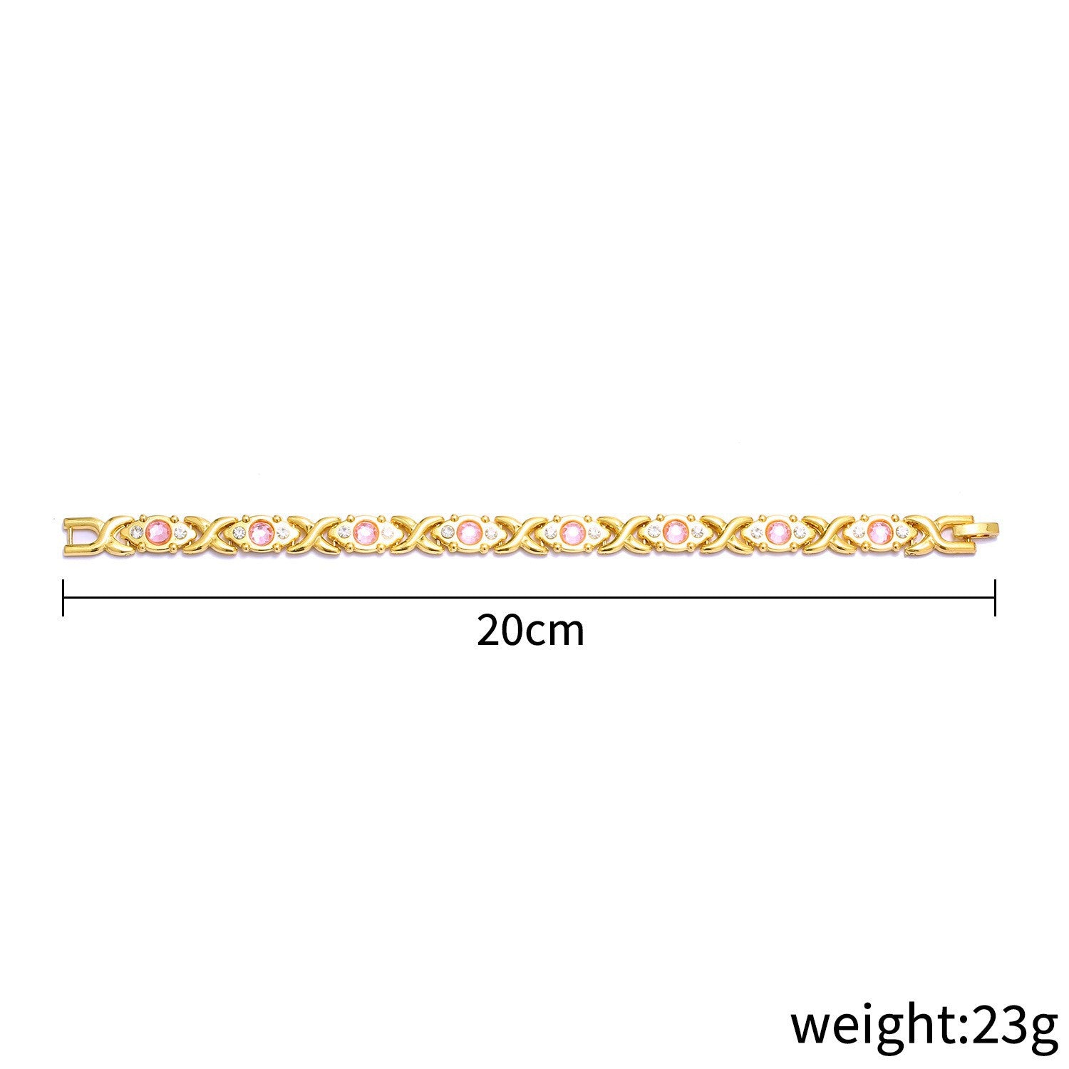 Wholesale Detachable Cross Magnet and Ornaments Diamond Magnet Women' s Metal Bracelet