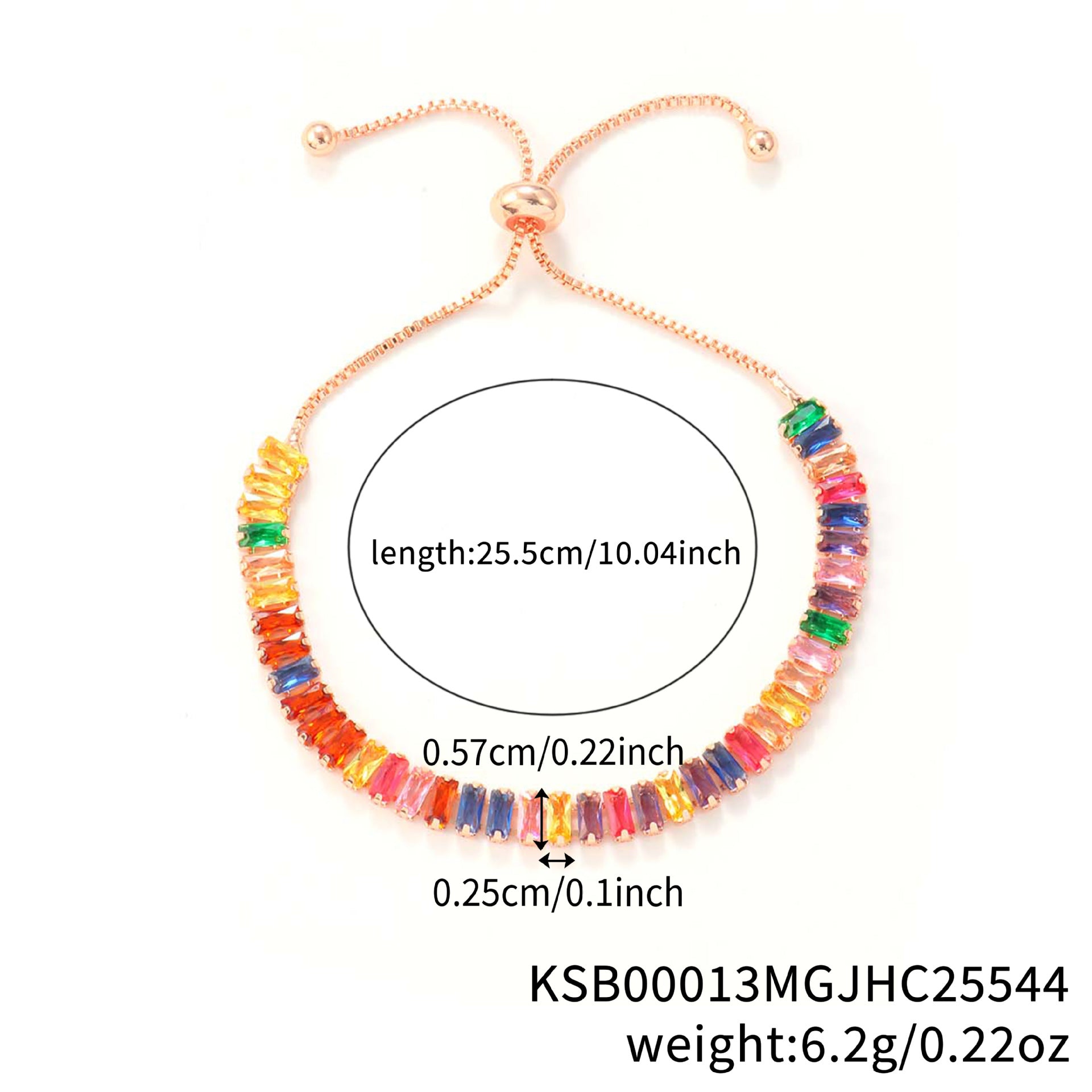 Wholesale Colorful Zircon Full Diamond Crystal Bracelet