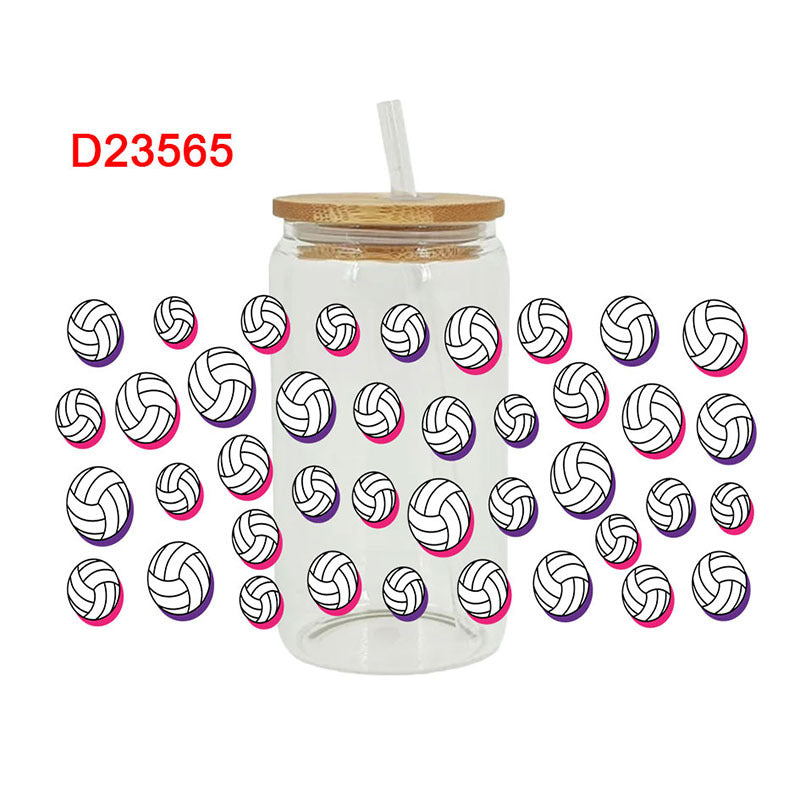 Wholesale Ball Sports Series 16oz Cup UV DTF Wraps