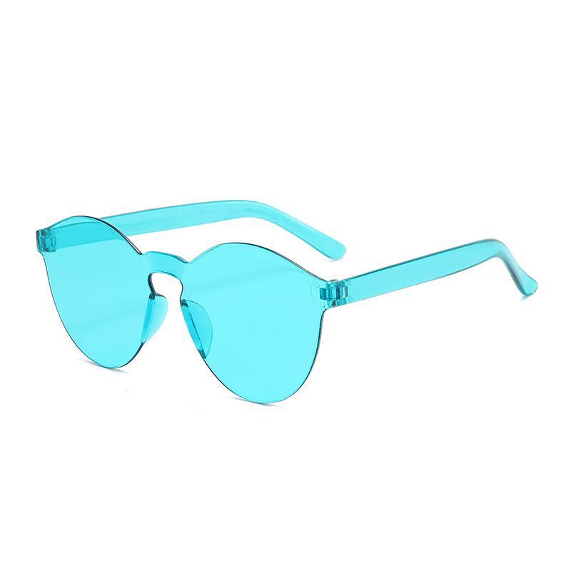 Wholesale Rimless Fashionable Candy Color Versatile Sunglasses