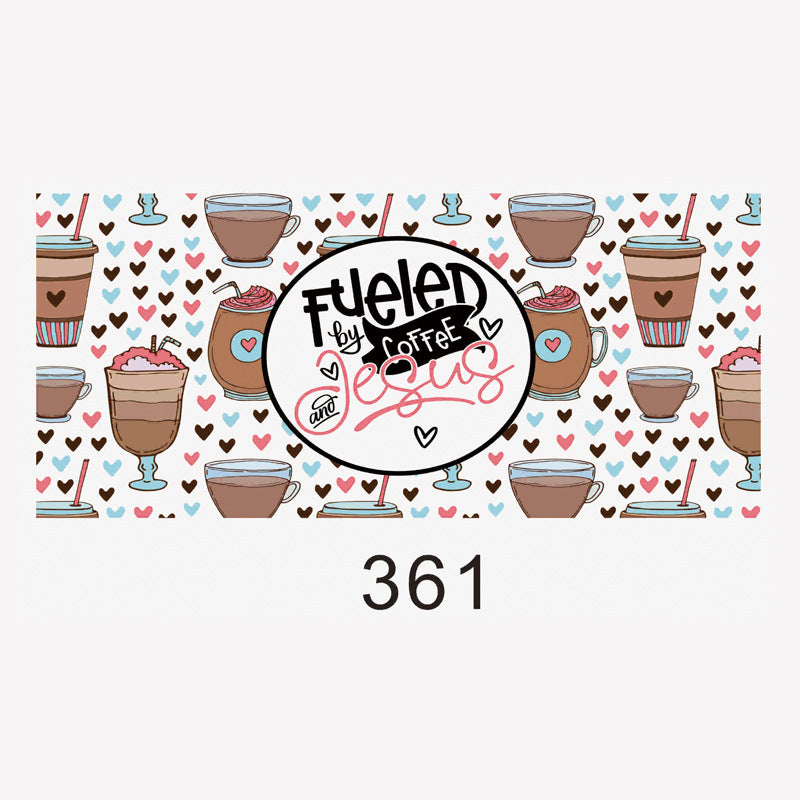 Wholesale 5PCS 16oz Glass Cup Cute Cup Stickers wraps