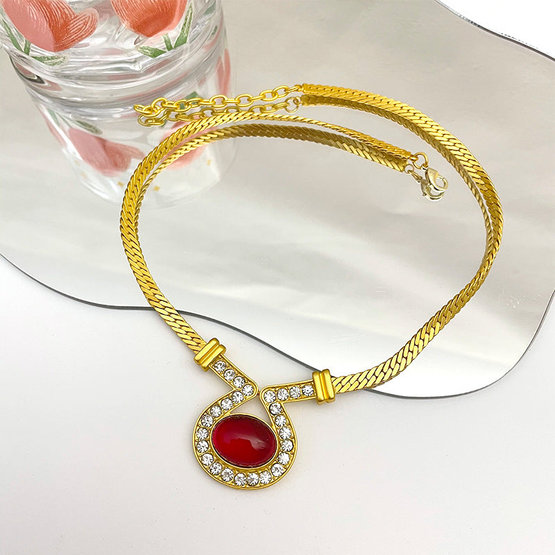 Wholesale Ellipse Geometry Alloy Necklaces