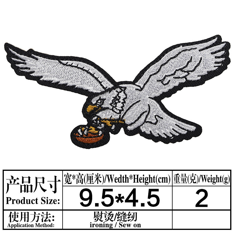 Wholesale Embroidered Eagle Team Badge Patch Set Twill Fabric 11 Styles Decorative DIY For Clothing Bags Hats Towels