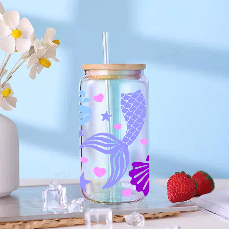 Wholesale Colorful and cute animal cartoons  16oz Cup UV DTF Wraps