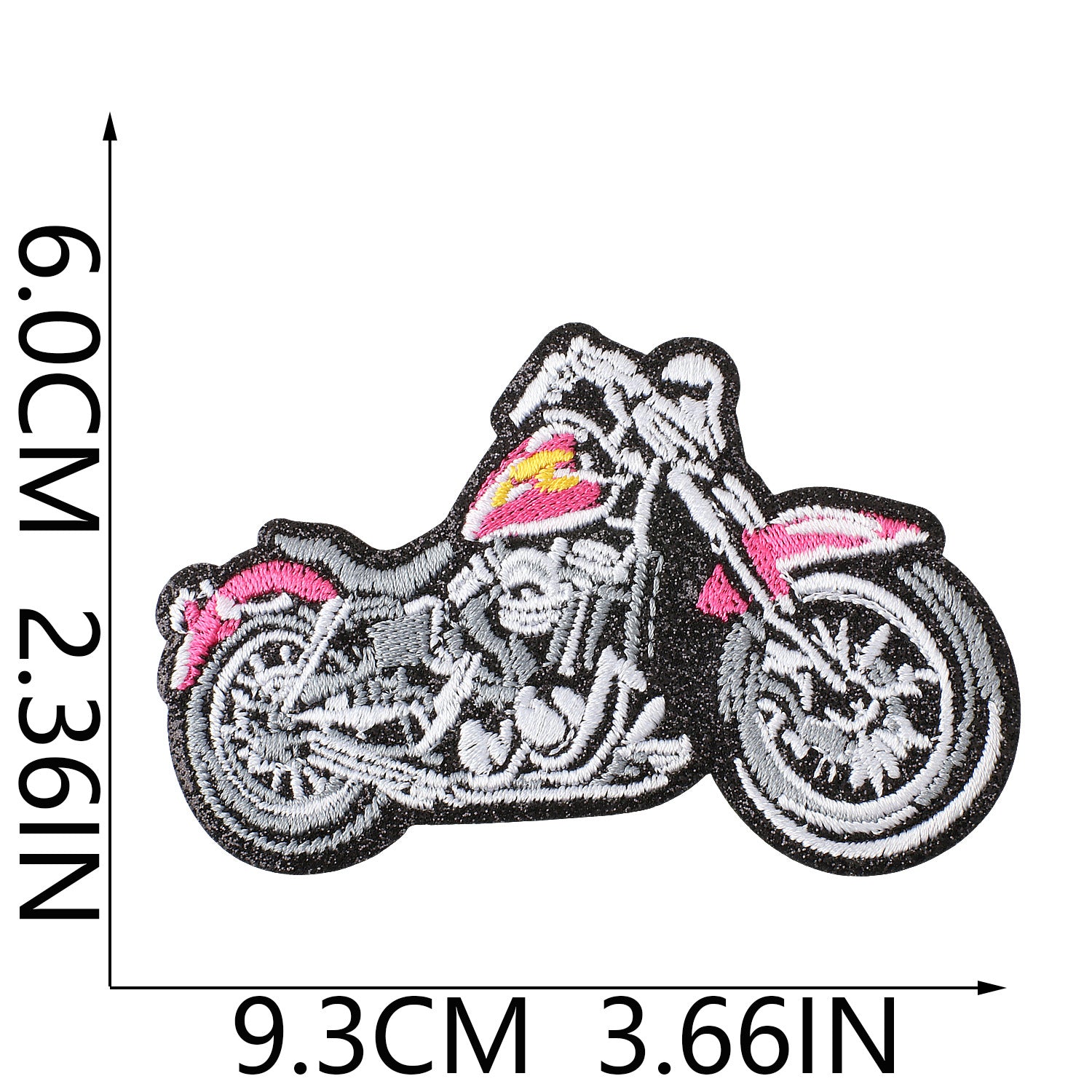 Wholesale Leather Skull  Embroidered Patch Iron On DIY Accessory For Clothing Backpack