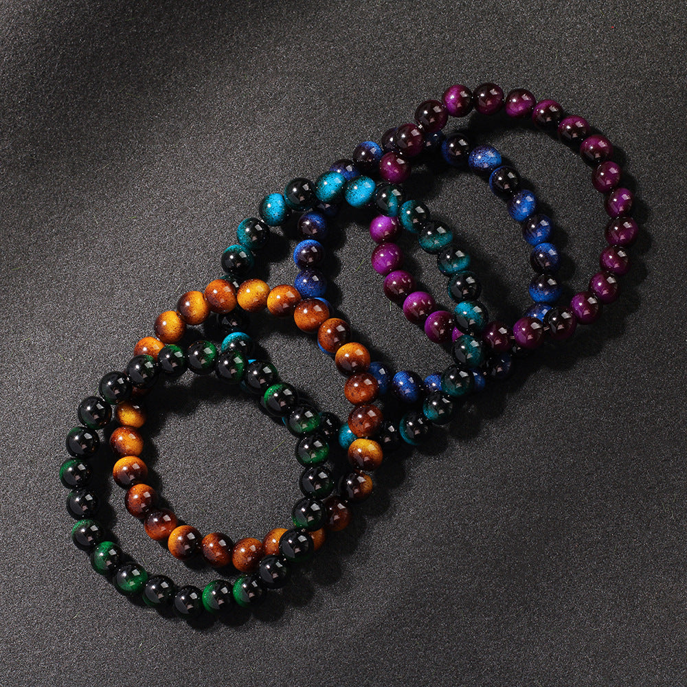 Wholesale Glass  Dopamine Imitation Tiger Eye  Bracelet