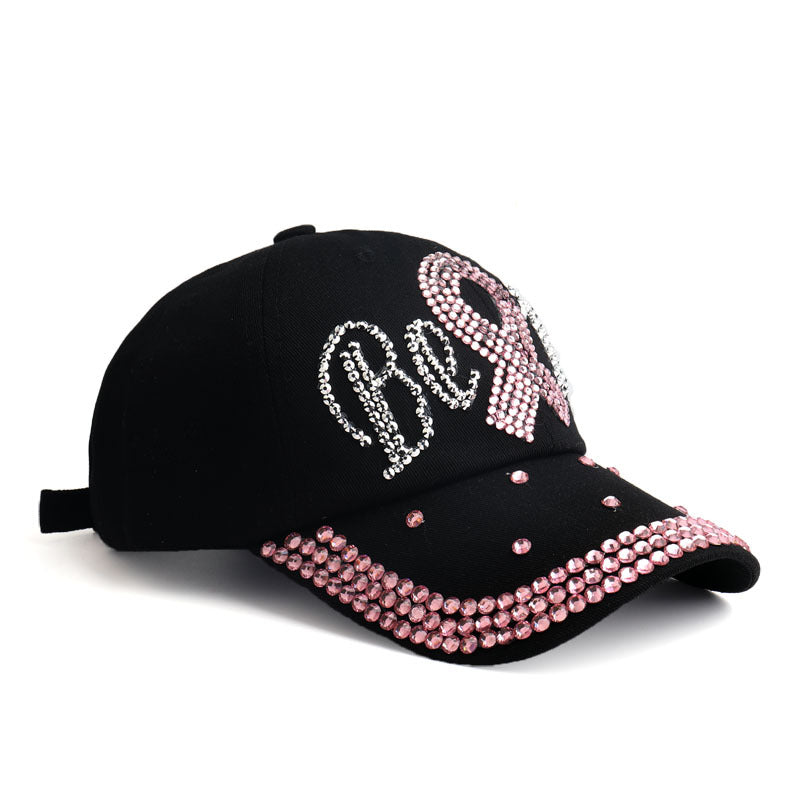 Wholesale Love Fan Belt Diamond Baseball Cap
