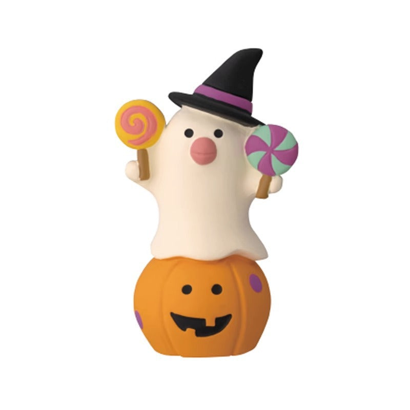 Wholesale  Themed Clown Cat Pumpkin Miniature Resin Scene Ornament For Home Decor Gift