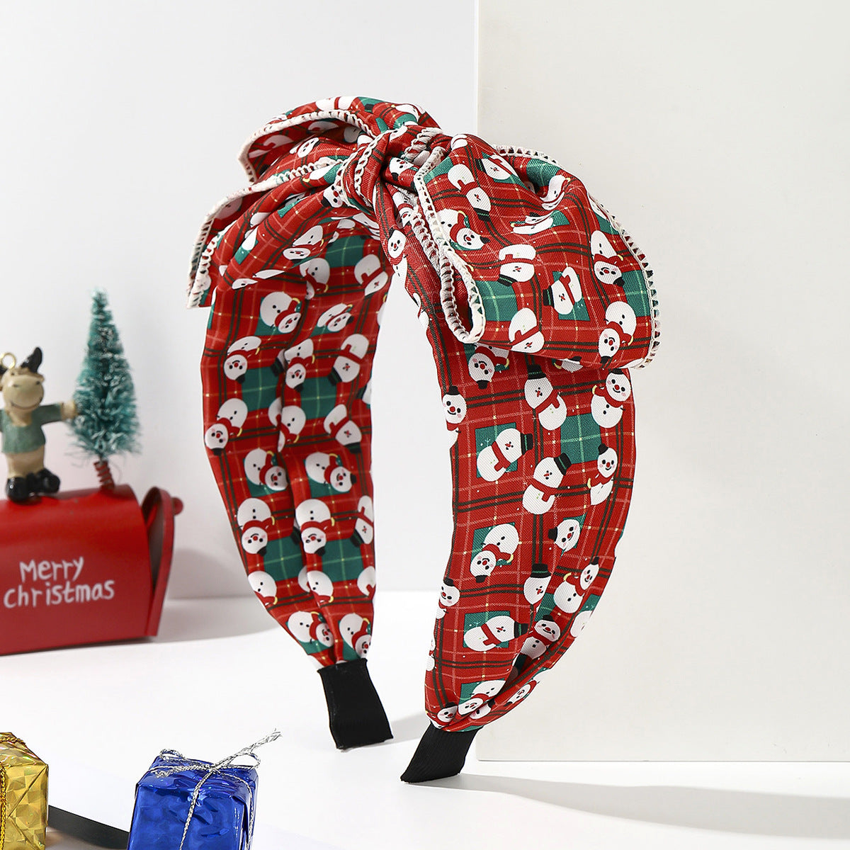 Wholesale fabric knotted plaid solid color bow knotted headband