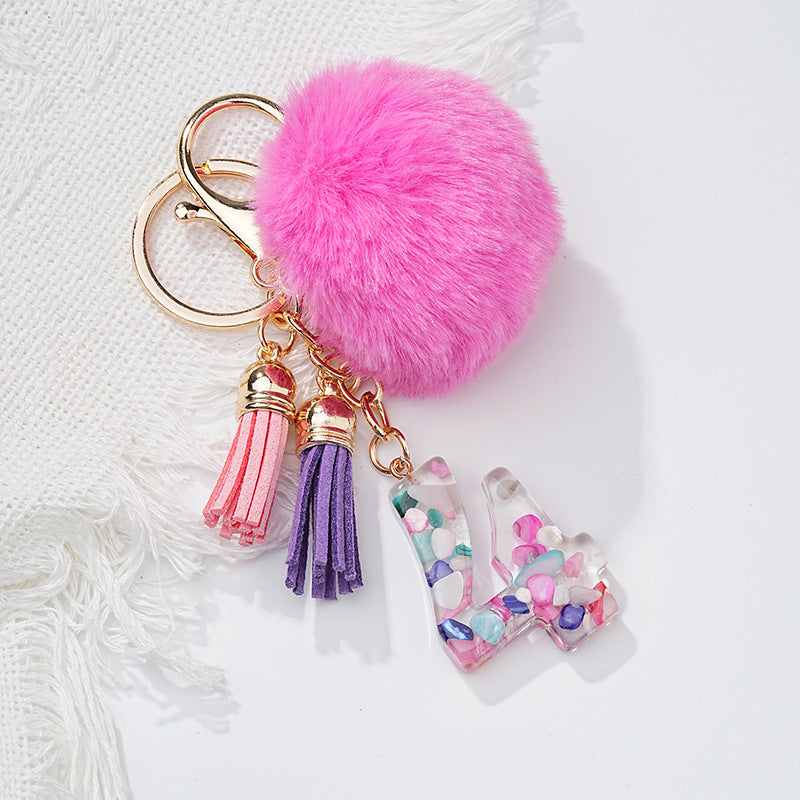 Wholesale Resin Fur Ball Keychain