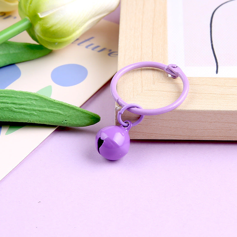 Wholesale Small fresh colorful flower bell keychain