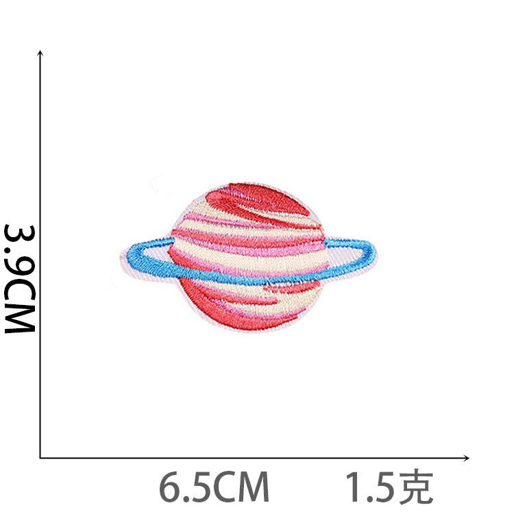Wholesale Polyester Iron On Astronaut Embroidery Patches Space Rocket Planet Decorative Badges For Clothing Everyday Use