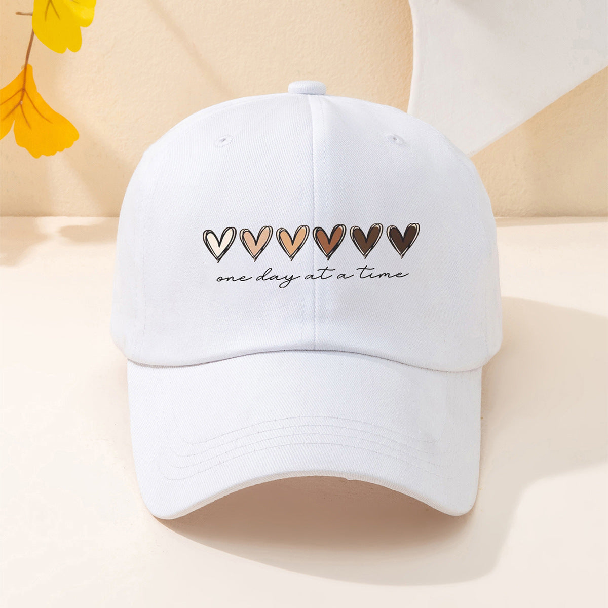 Wholesale Printed Heart Gradient English Letters Baseball Cap