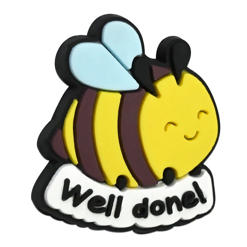 Wholesale Random 100pcs Colored phrase English through-hole Focal Beads