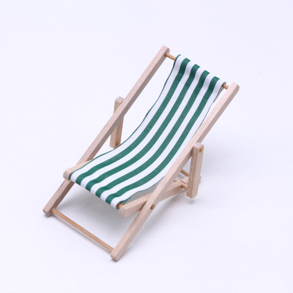 Wholesale Dollhouse wooden beach chair model