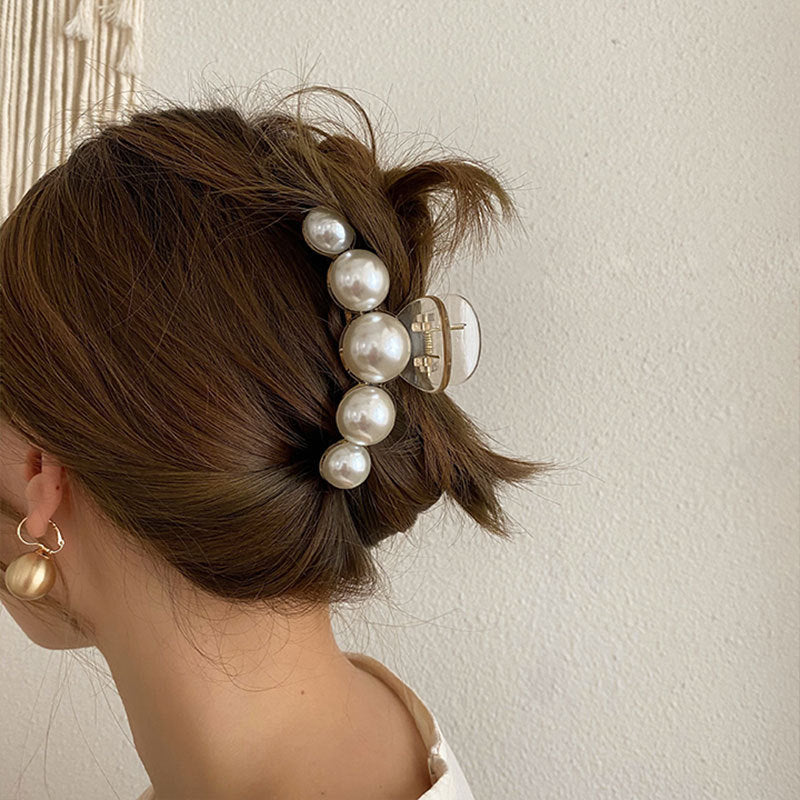 Wholesale pearl hair back head shark clip