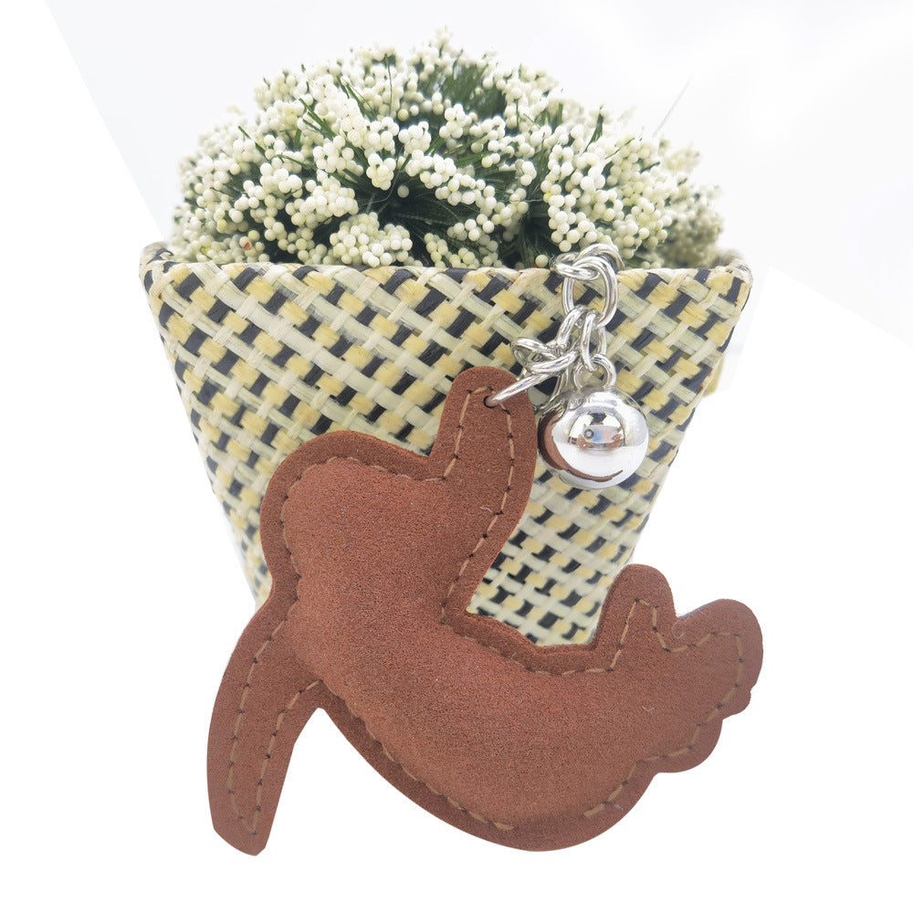 Wholesale 4pcs Cartoon sloth diamond studded Rhinestone Keychain