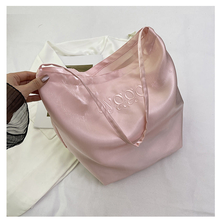 Wholesale Mercerized double-sided tote bag shoulder bag commuter bucket bag