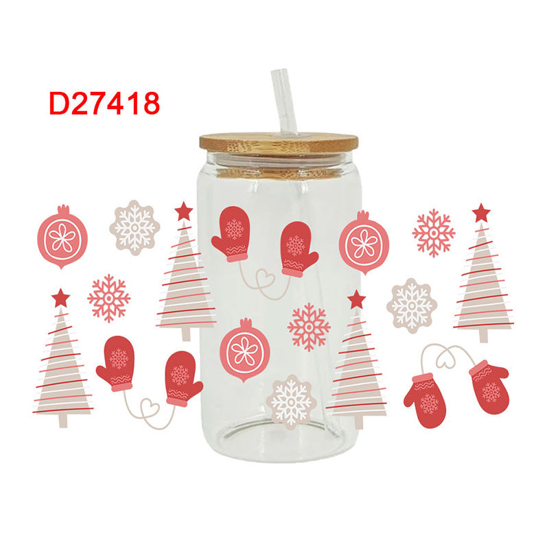 Wholesale UV Transfer Paste Glass Crystal Label Crystal Paste 16oz Cup UV DTF Wraps