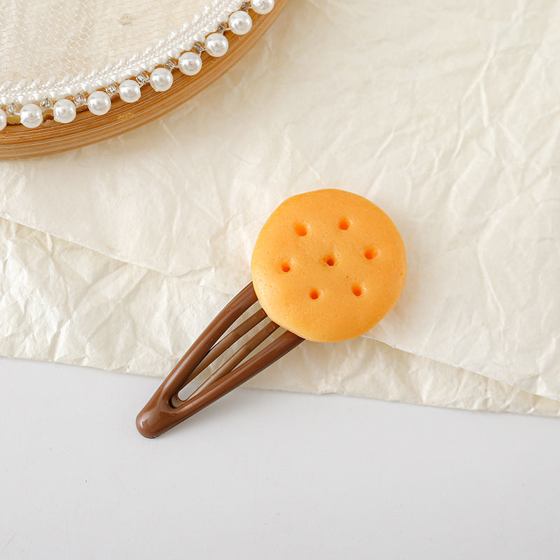Wholesale Fun Biscuit Plastic Hair Clips