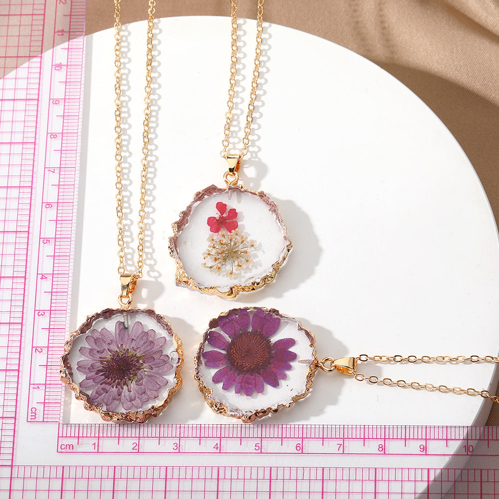 Wholesale December Immortal Flower Necklaces