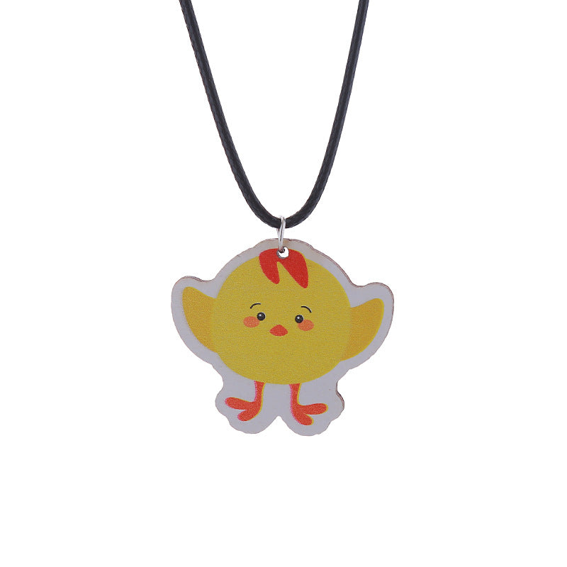 Wholesale Easter Bunny Flower Basket Printed Egg Chick Wooden Earrings