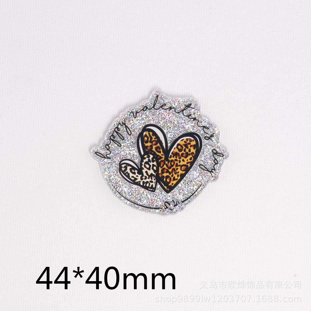 Wholesale 10pcs/pack  pink cross-border cartoon peach heart bag Acrylic Flatback