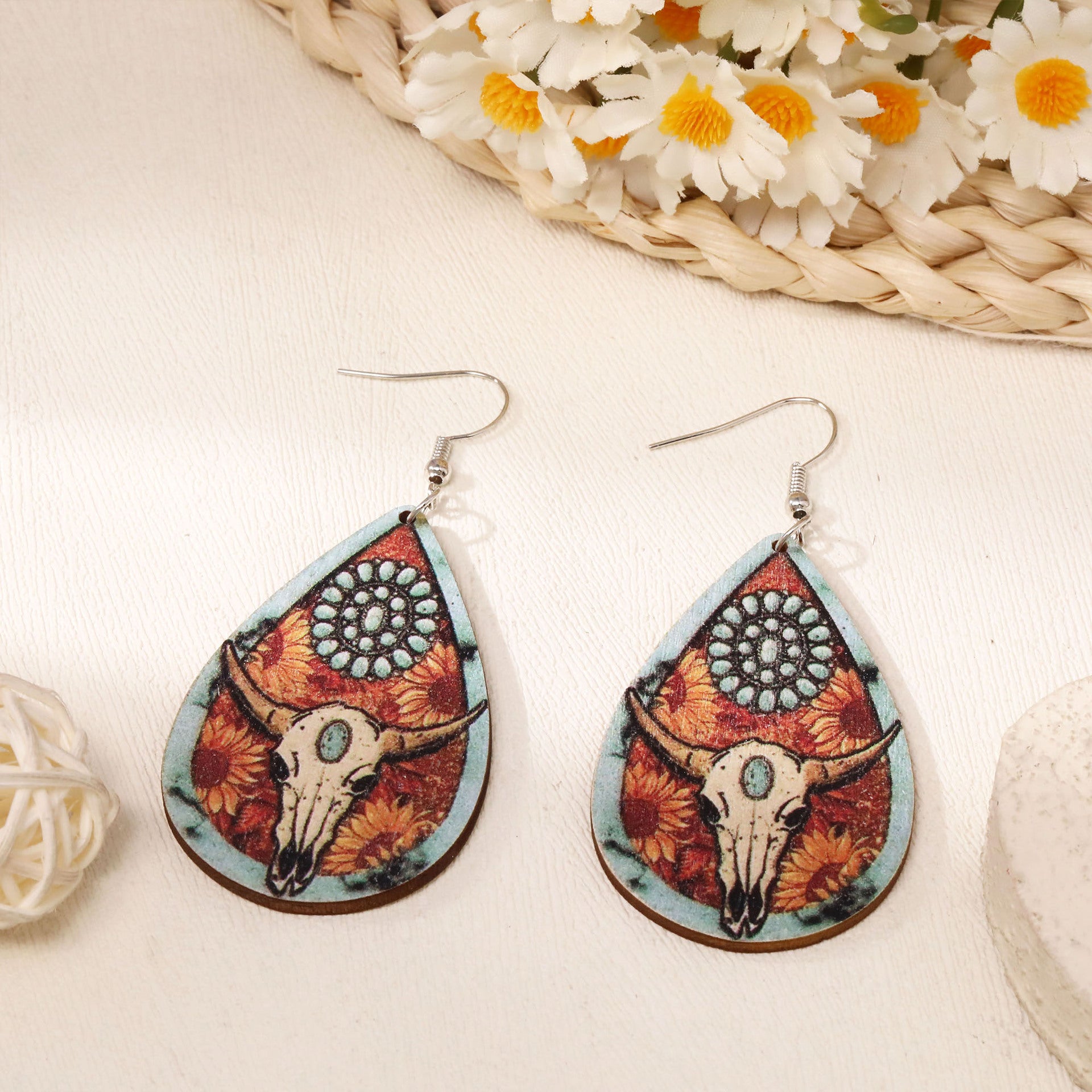 Wholesale Acrylic wooden earrings