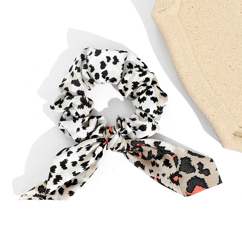 Wholesale Fabric Leopard Large Intestine Hair Ties