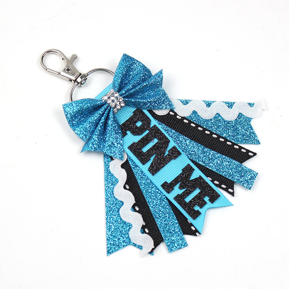 Wholesale 5pcs Teen Cheerleader Bow Lanyard Ribbon Keychains